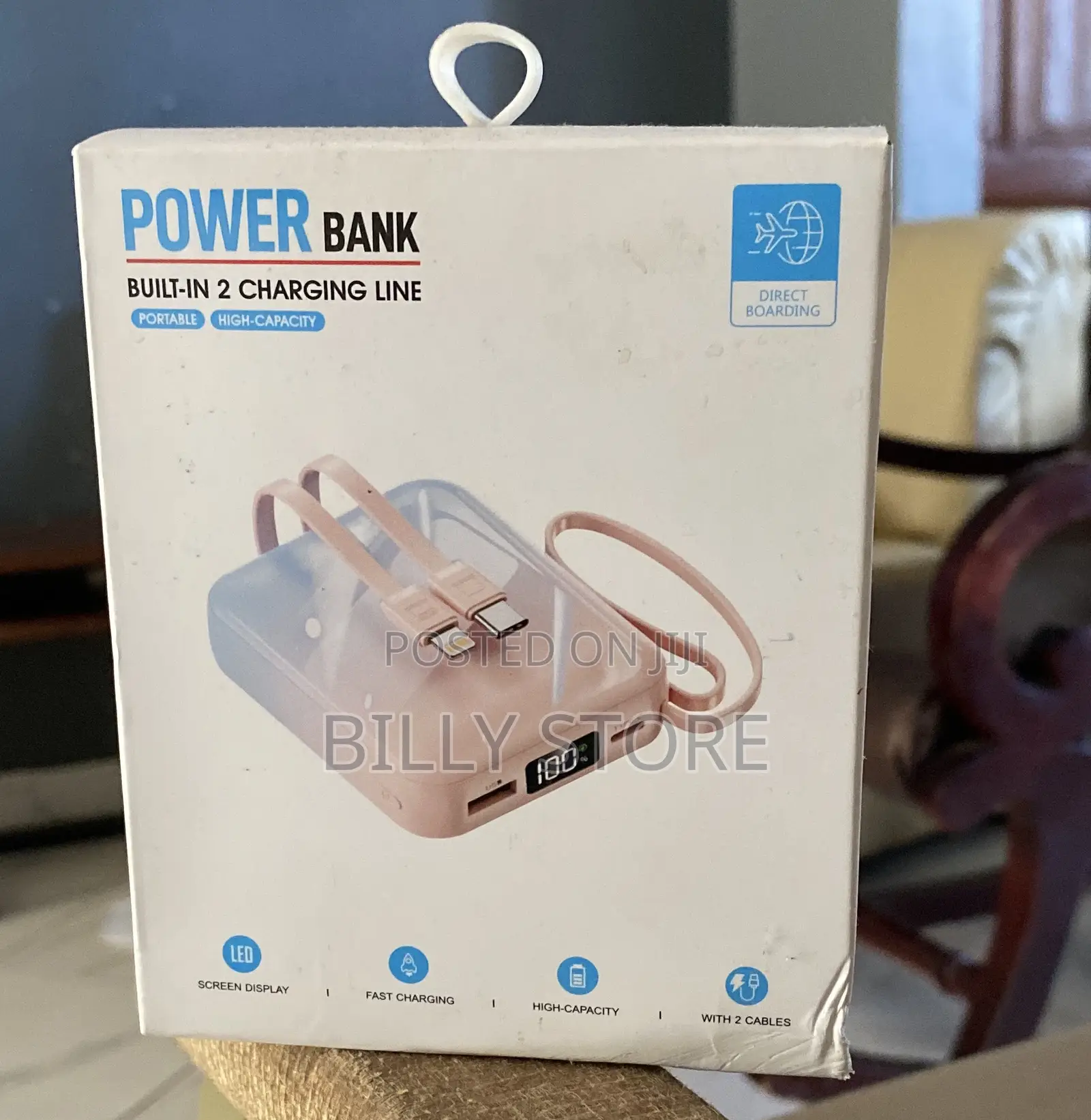 Built-in 2 Charging Line Power Bank