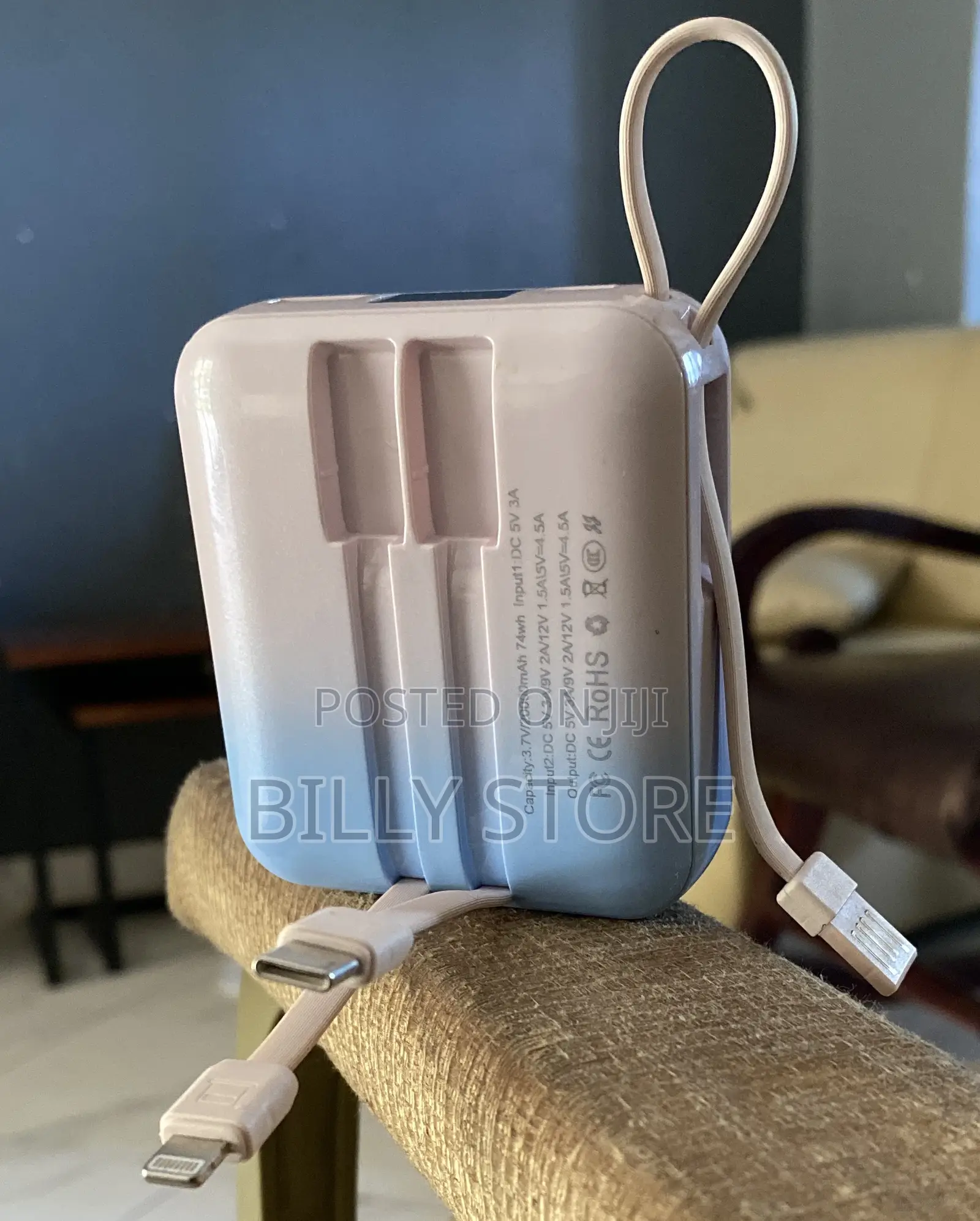 Built-in 2 Charging Line Power Bank
