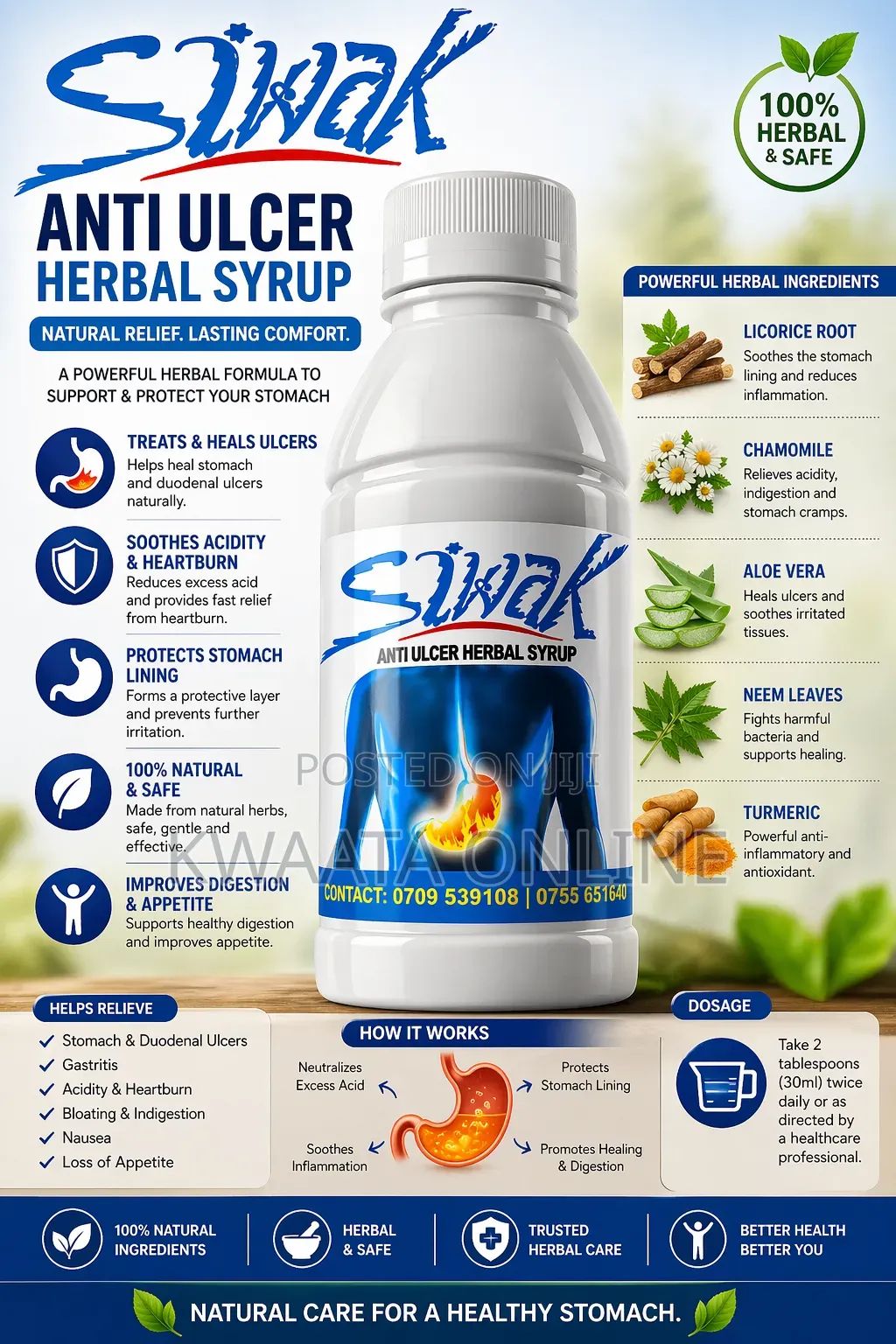 Siwak Anti Ulcer Herbal Syrup Cure