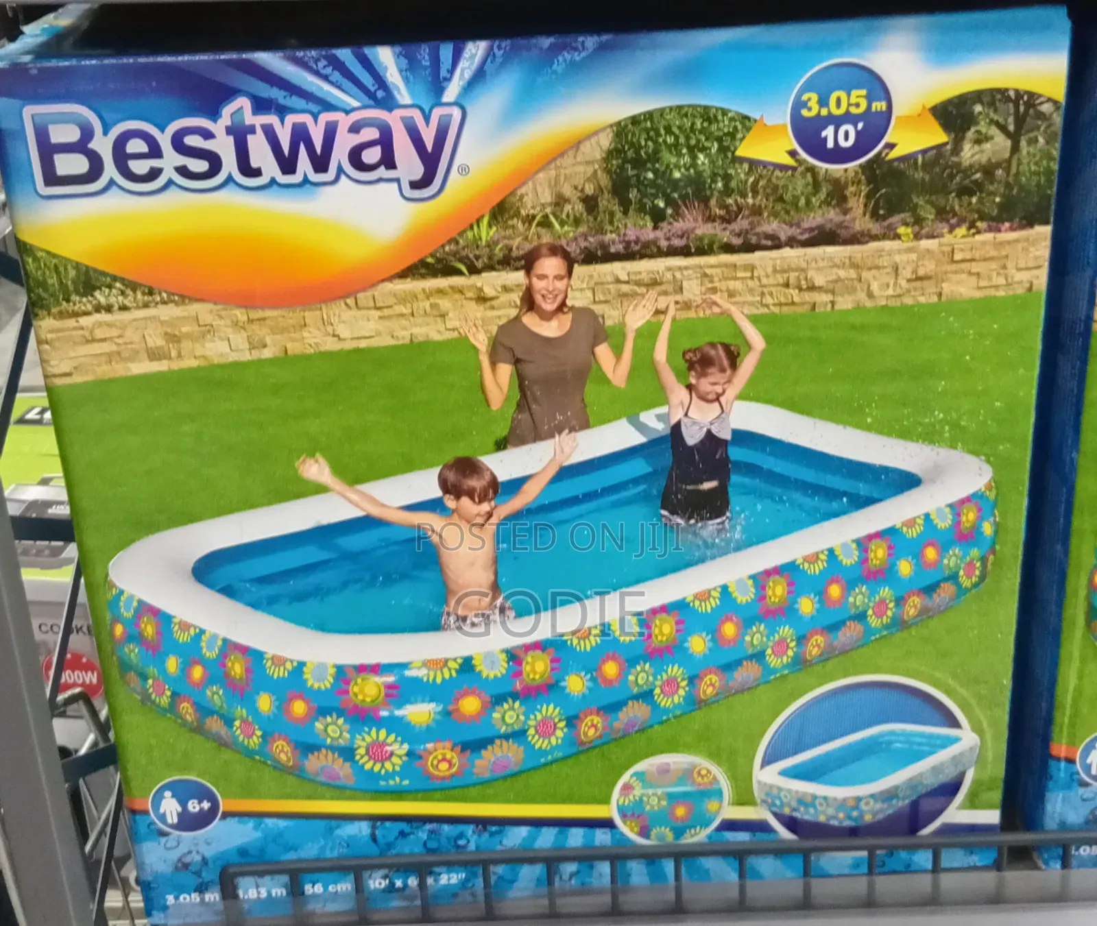 Bestway Happy Flora Inflatable Family Pool 3.05m, 10"