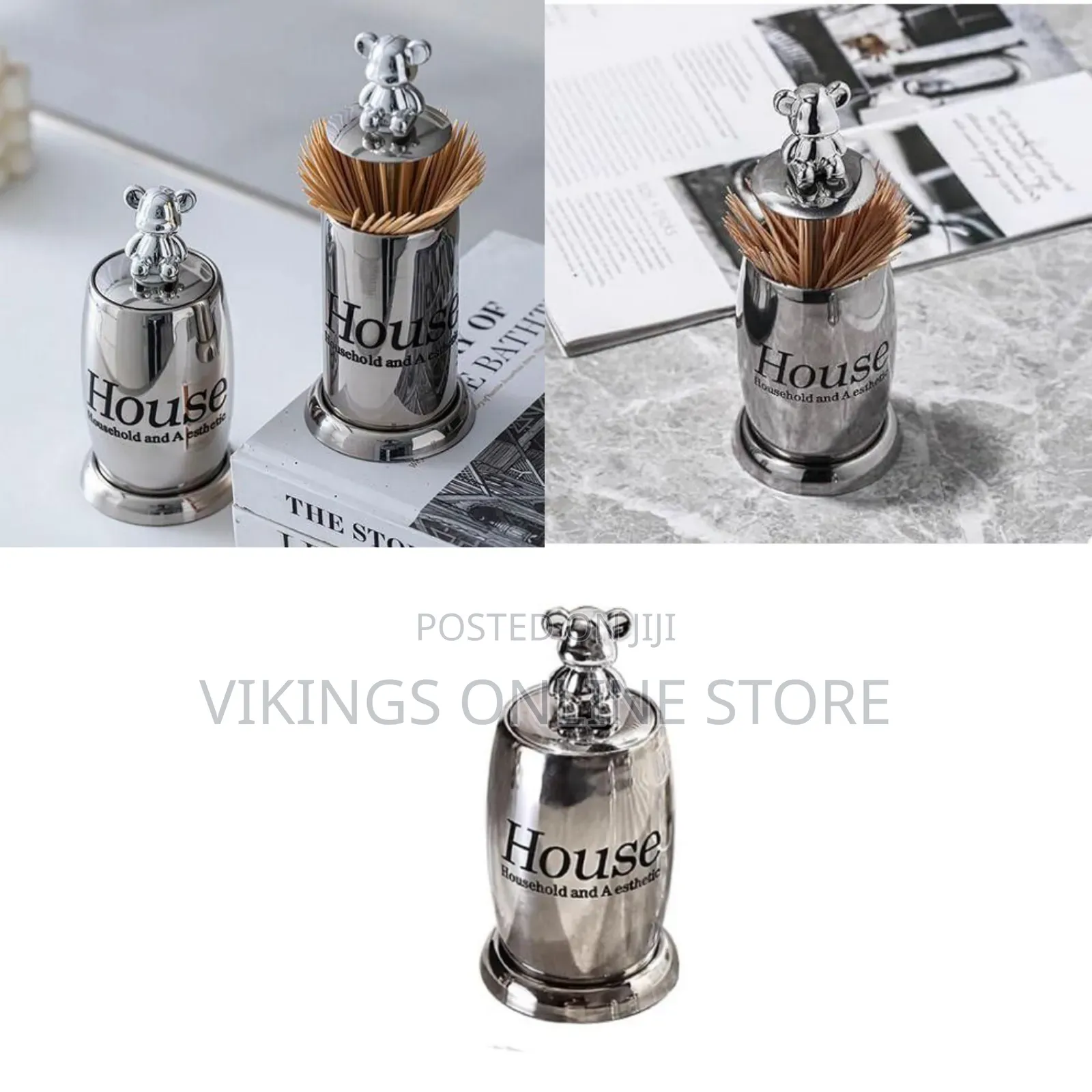 Stainless Steel Toothpick Holder Dispenser