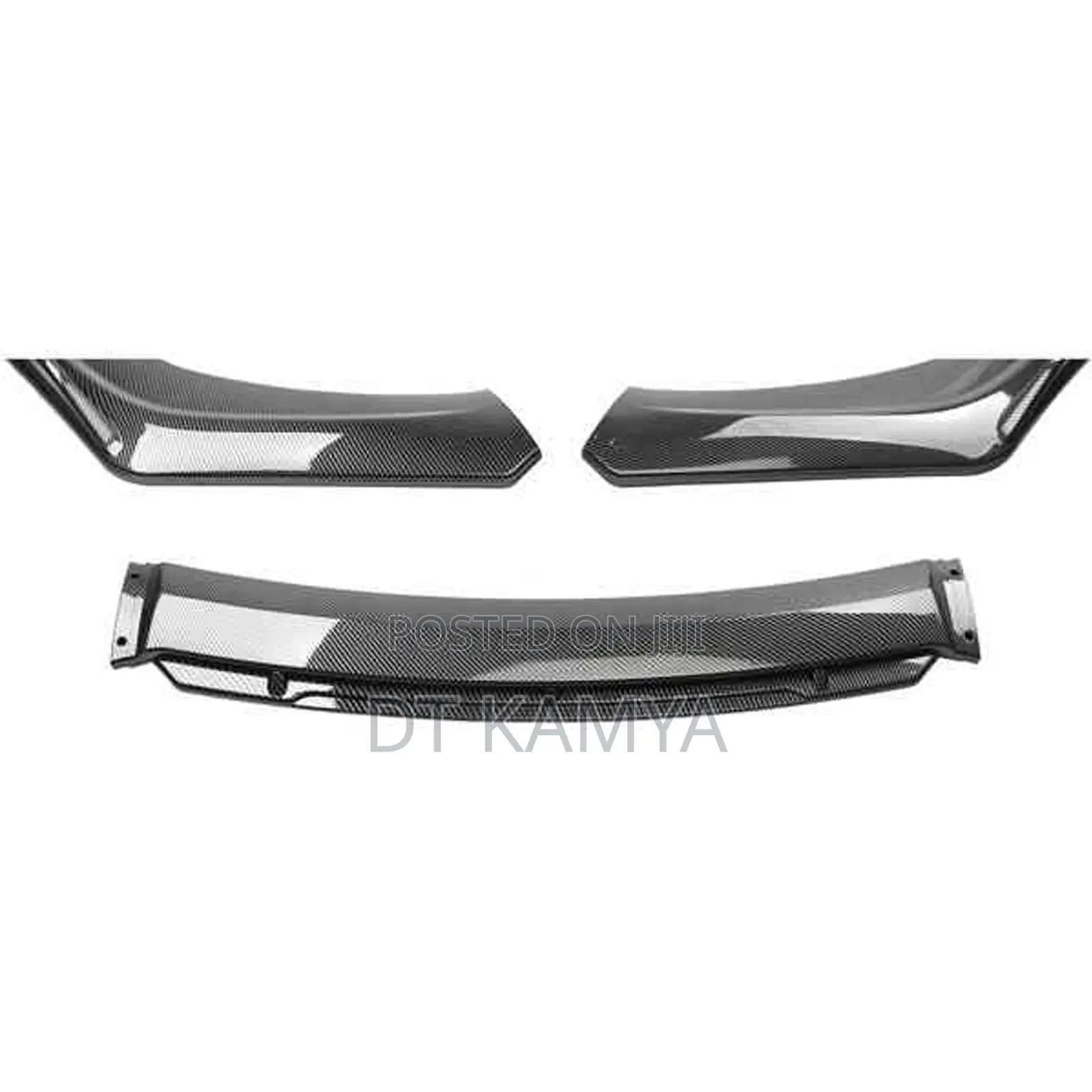 Front Plastic Bumper Lip Splitter Carbon Fiber Finish - Universal