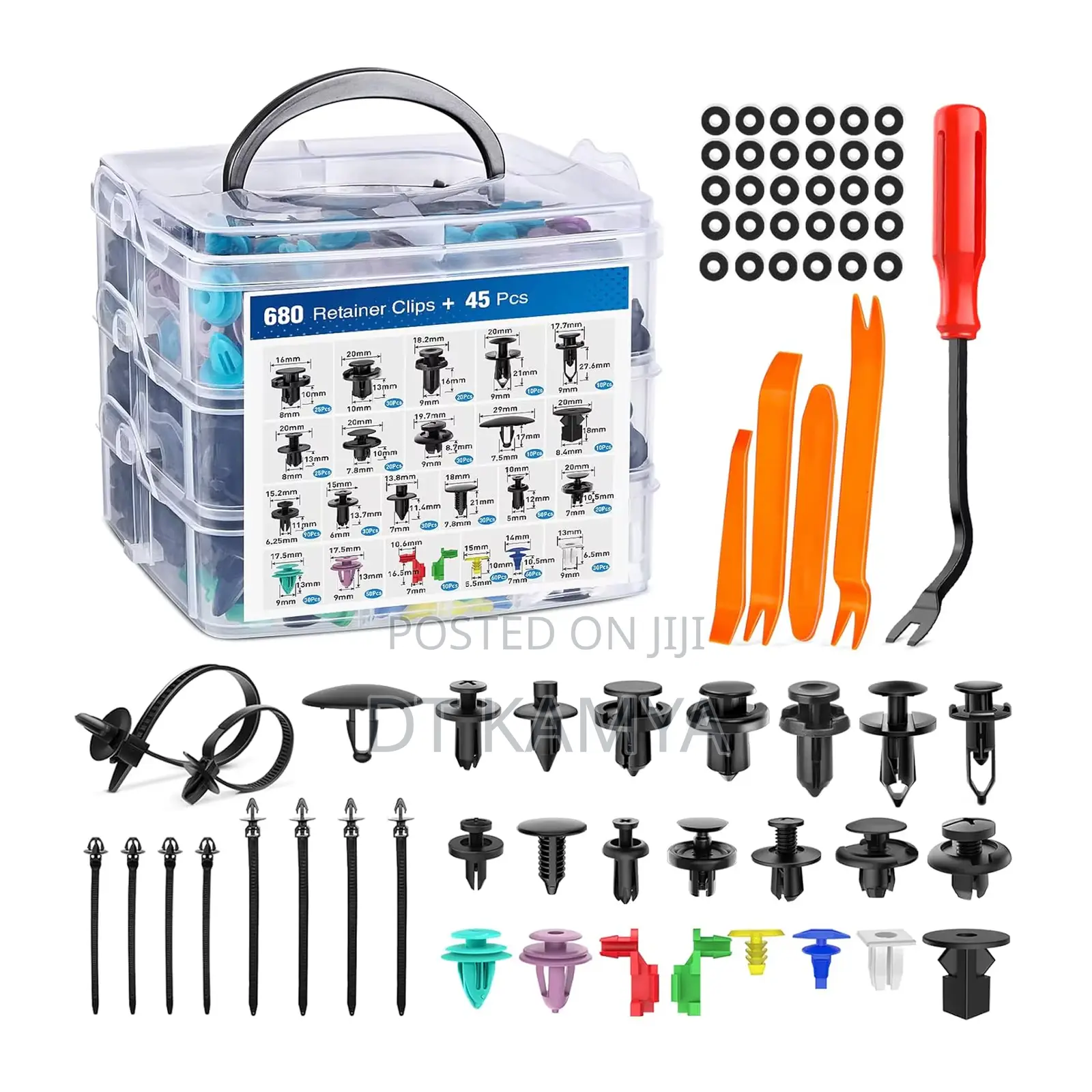 Car Clips - 680 PCS Car Retainer Clips Fasteners With Cable Ties