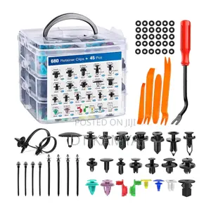 Car Clips - 680 PCS Car Retainer Clips Fasteners With Cable Ties