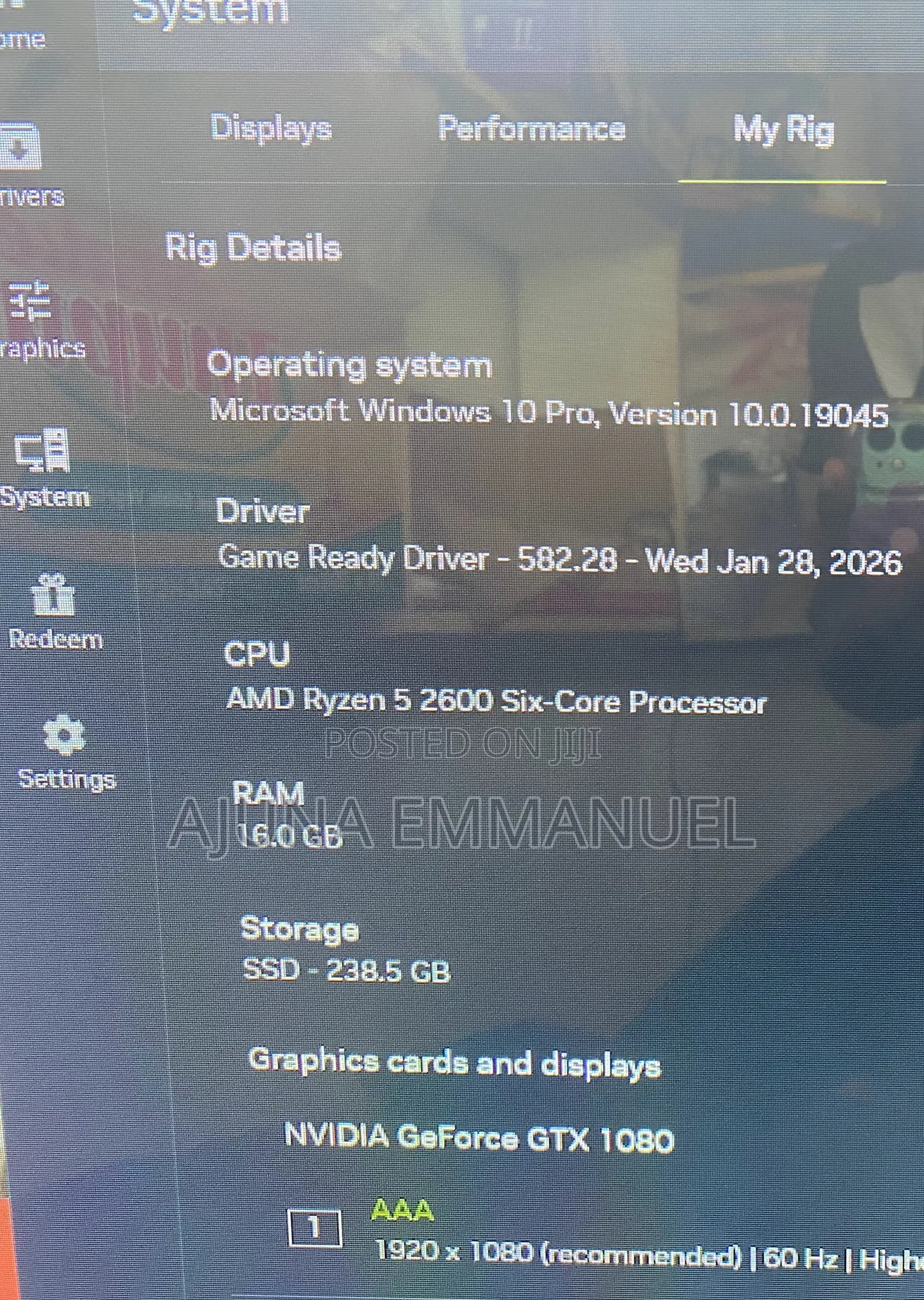 Desktop Computer 16GB AMD Ryzen 5 SSD 256GB