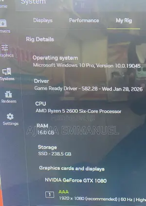Desktop Computer 16GB AMD Ryzen 5 SSD 256GB