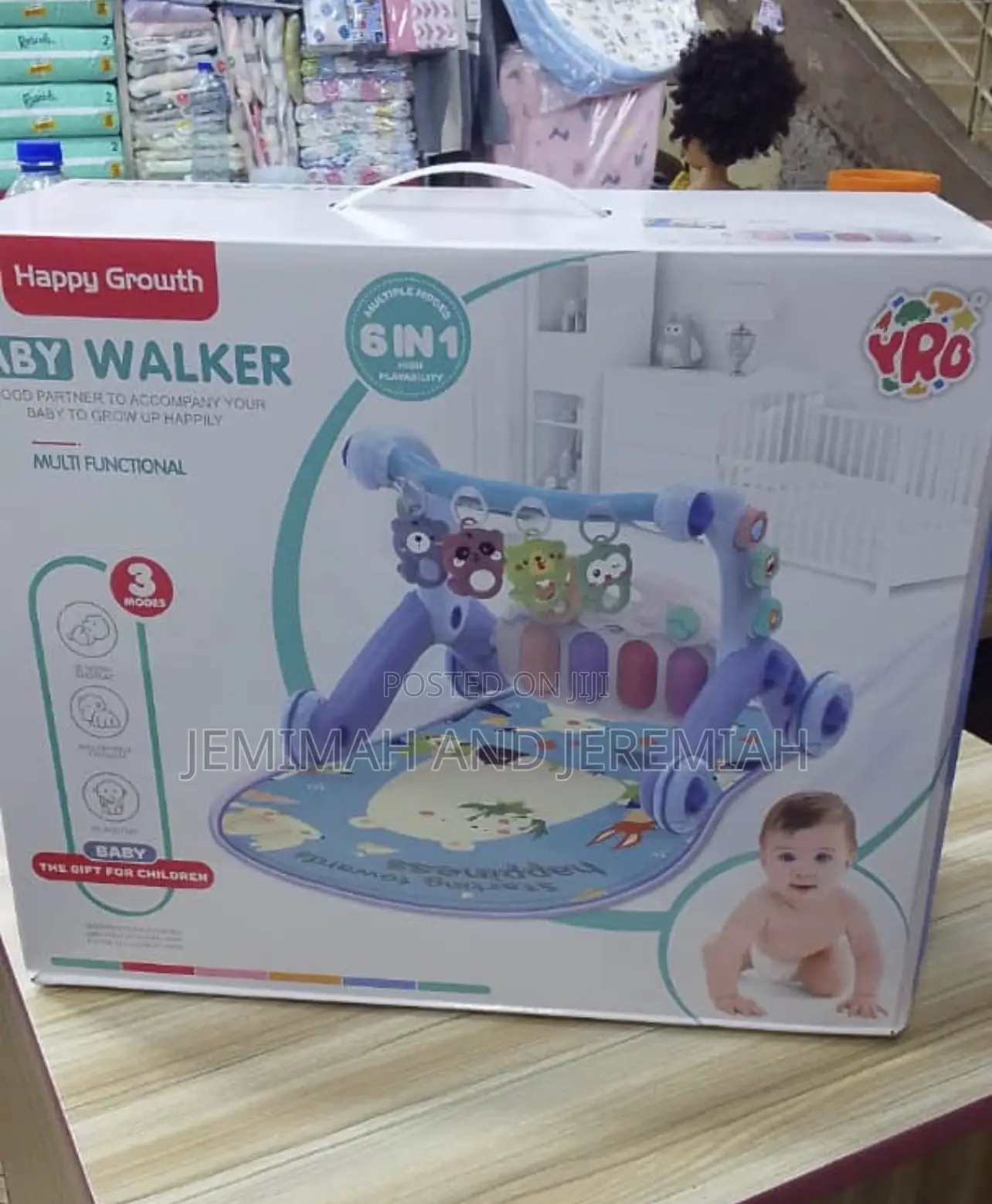 6-in-1 Baby Walker With Kick Piano Sleep Mat