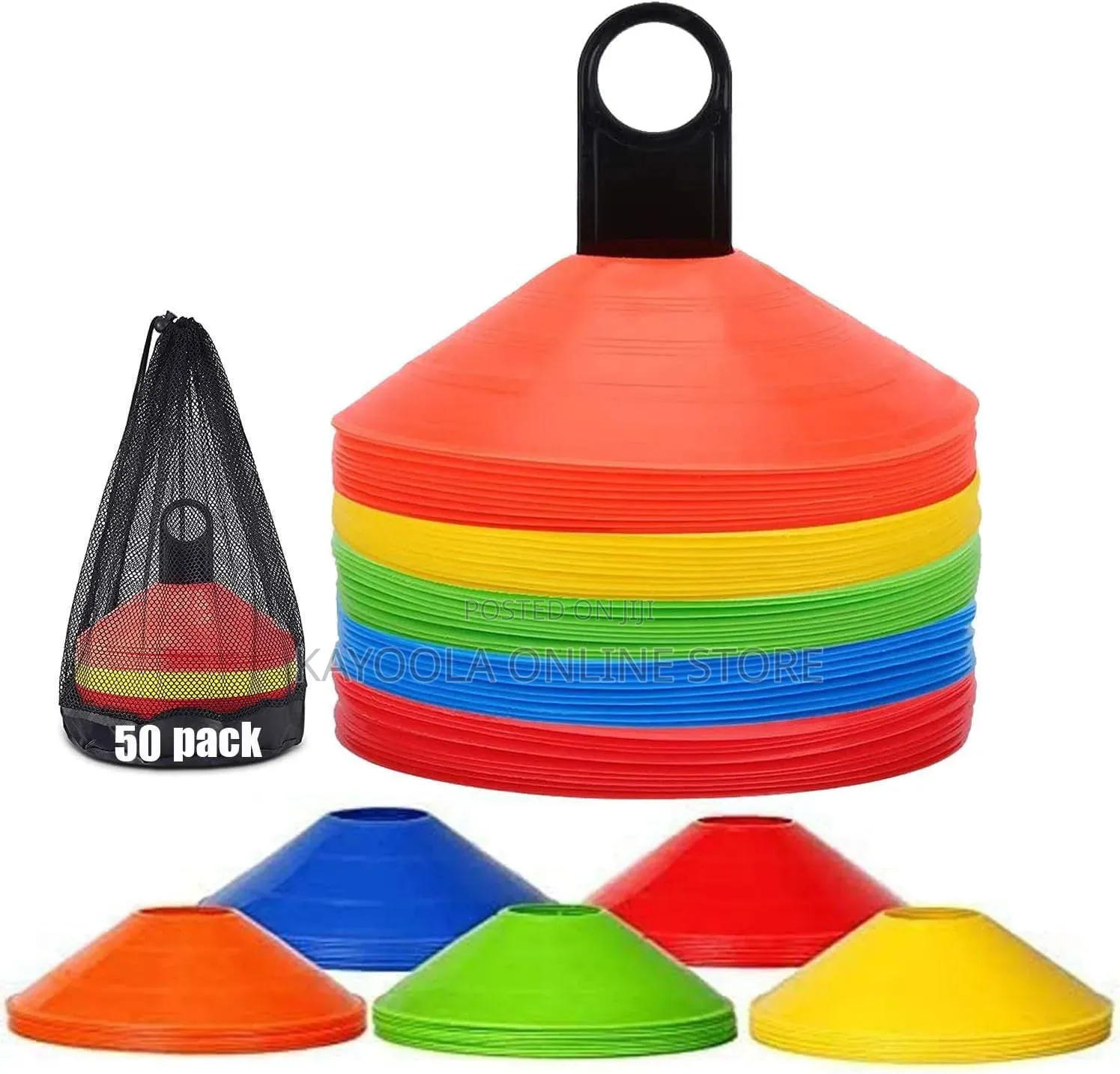 50 Pack Football Training Cone Plate