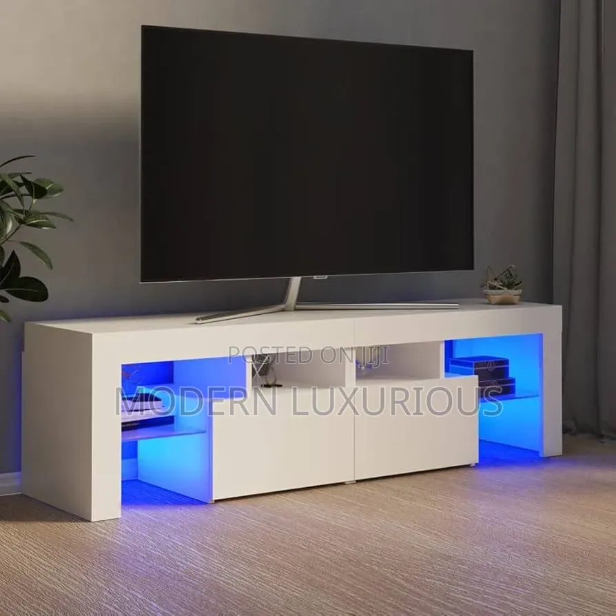 Tv Stand/Tv Stand Blu Lights and Glass