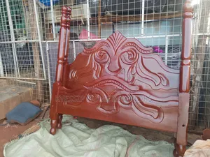 Modern 5 by 6 Lion Bed, Strong Wood and Handcrafted Designs