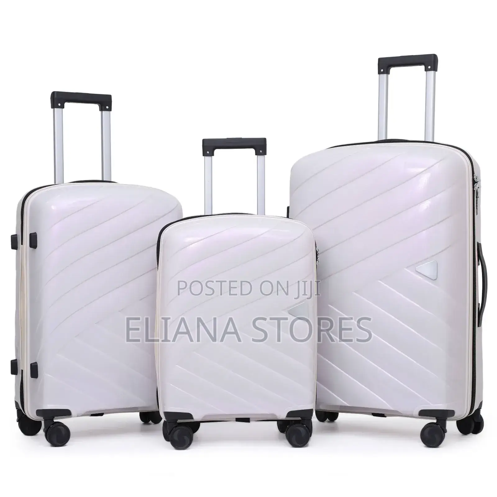 A Set of Luggage Suitcase- White