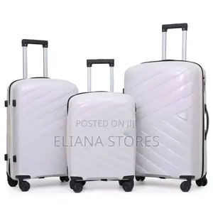A Set of Luggage Suitcase- White