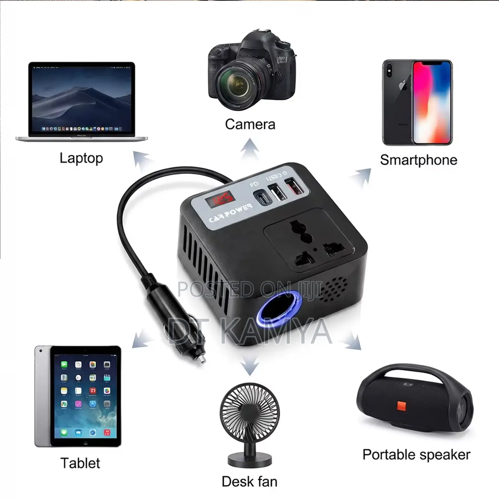 12v Car Power Inverter Charger 150w for Laptops / Phones / Tablets Etc