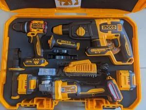 Ingco 20v 3-Piece Cordless Industrial Combo Kit.
