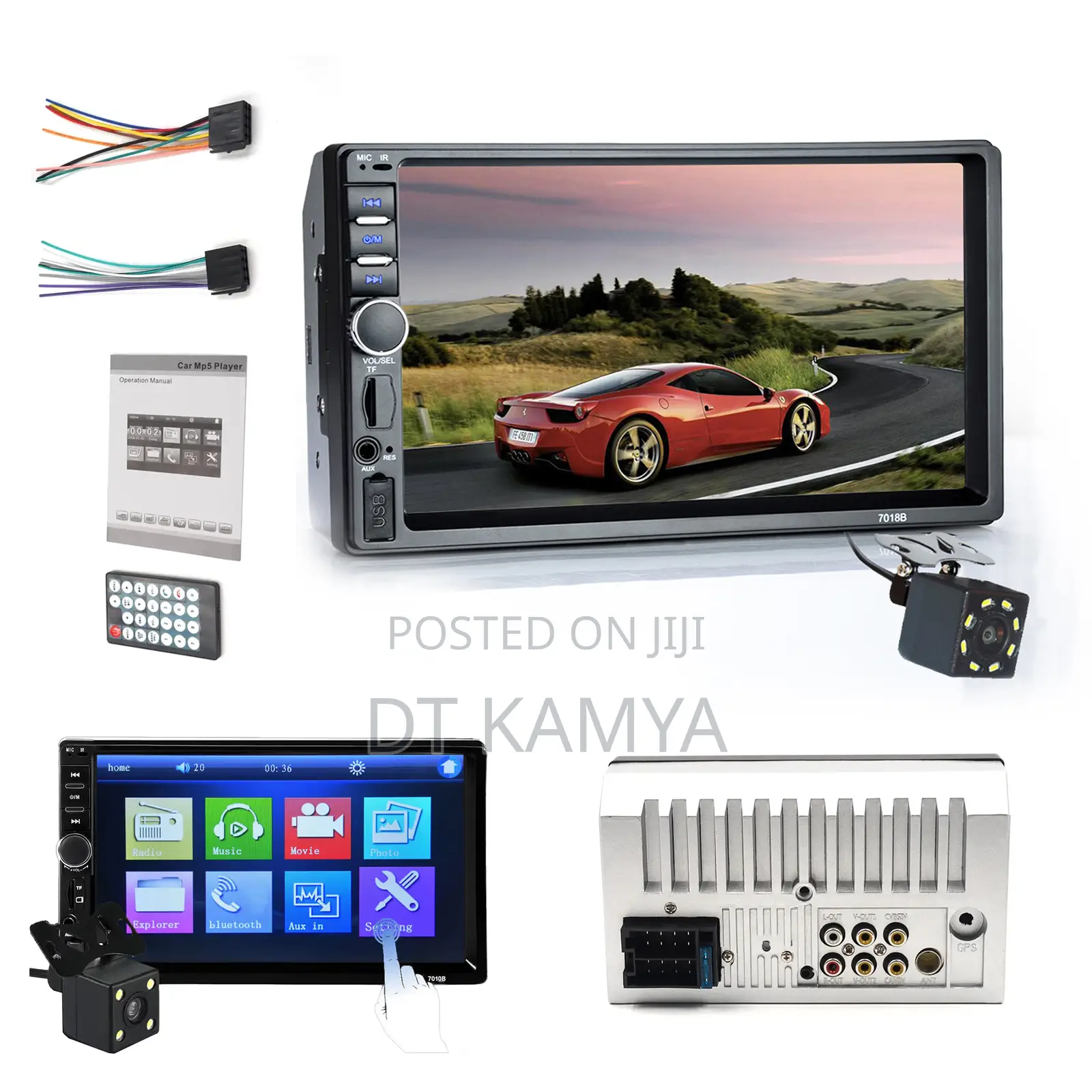 7 Inch Touch Screen Car Mp5 Radio / Car Stereo With Bluetooth Usb