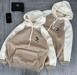 Raven Sherpa-Style Hooded Jumper