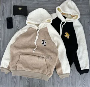 Raven Sherpa-Style Hooded Jumper