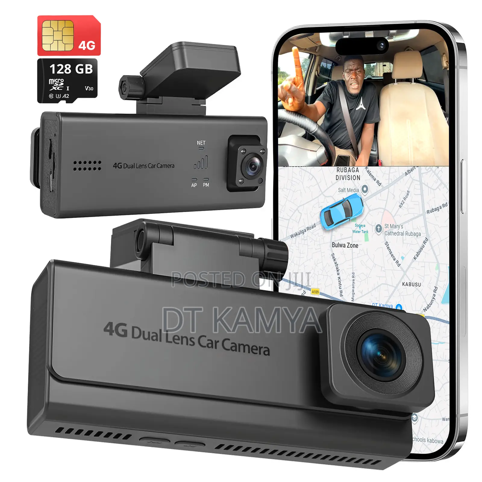 4g Lte Dash Camera for Cars / Anti Theft GPS Tracker / 128gb Memo Card