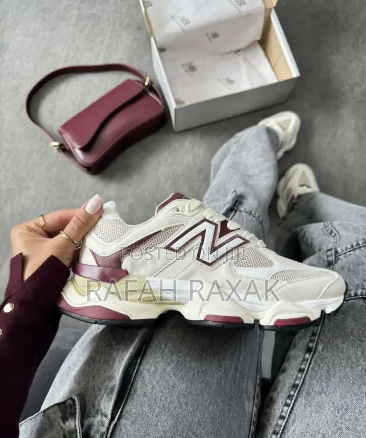 Linen Burgundy New Balance 9060 Trainers