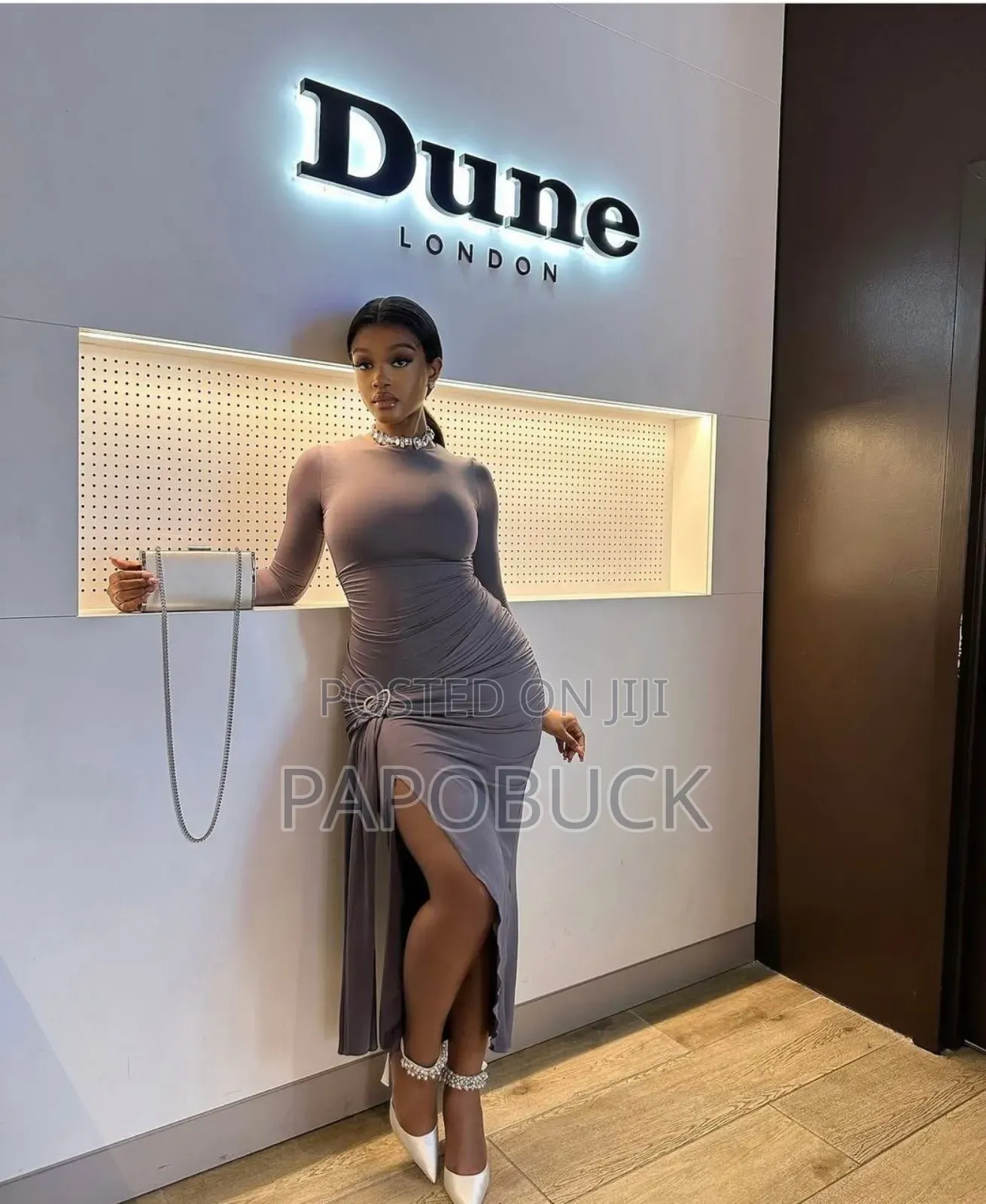 Long-Sleeve Midi Dress