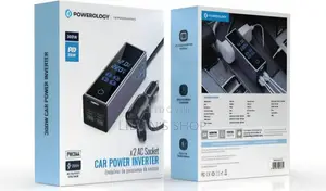 Powerology 300w Car Power Inverter, 2 Ac Sockets,36pd