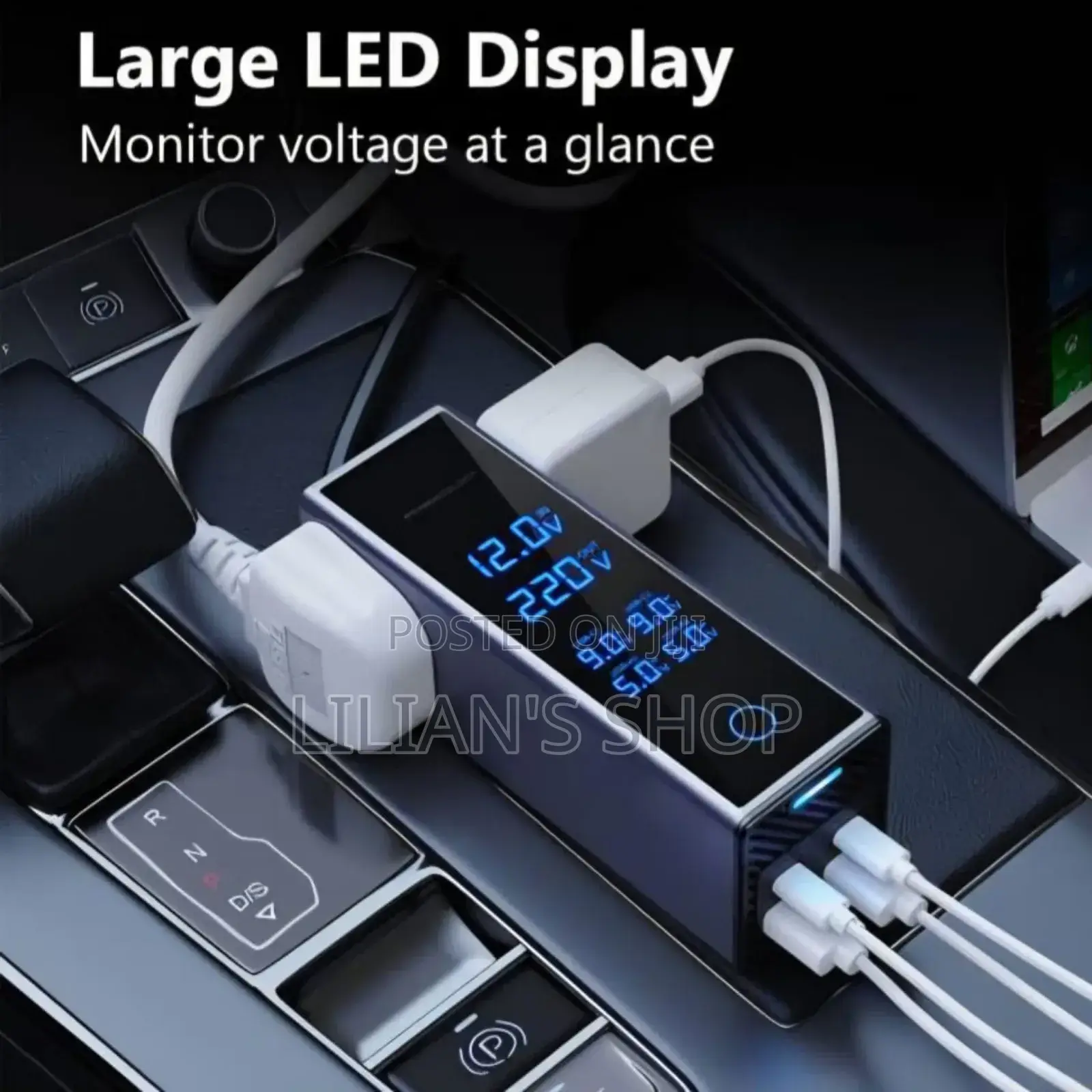 Powerology 300w Car Power Inverter, 2 Ac Sockets,36pd