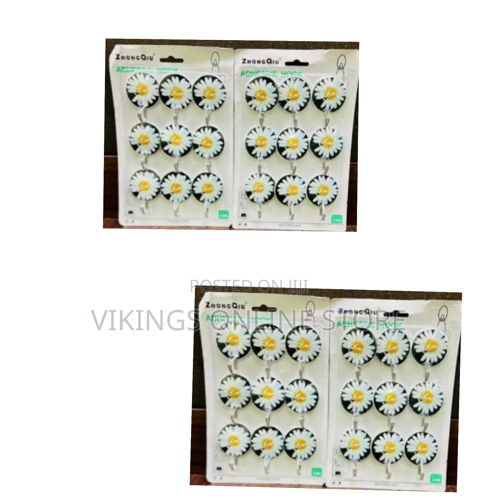 18 Pieces Adhesive Hooks Maximum 3kgs