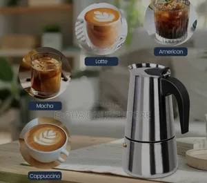 9 Cup Moka Pot Stainless Steel 450ml Italian Espresso Coffee Maker