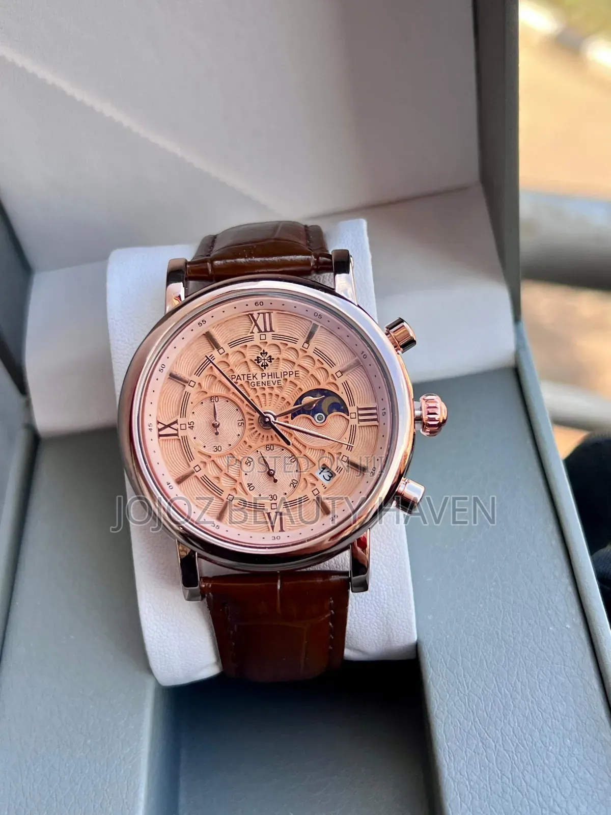 Patek Rose Gold Face Men's Watch