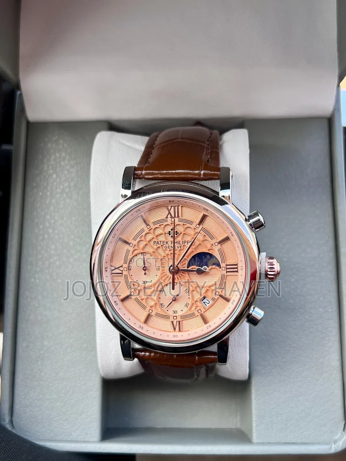 Patek Rose Gold Face Men's Watch