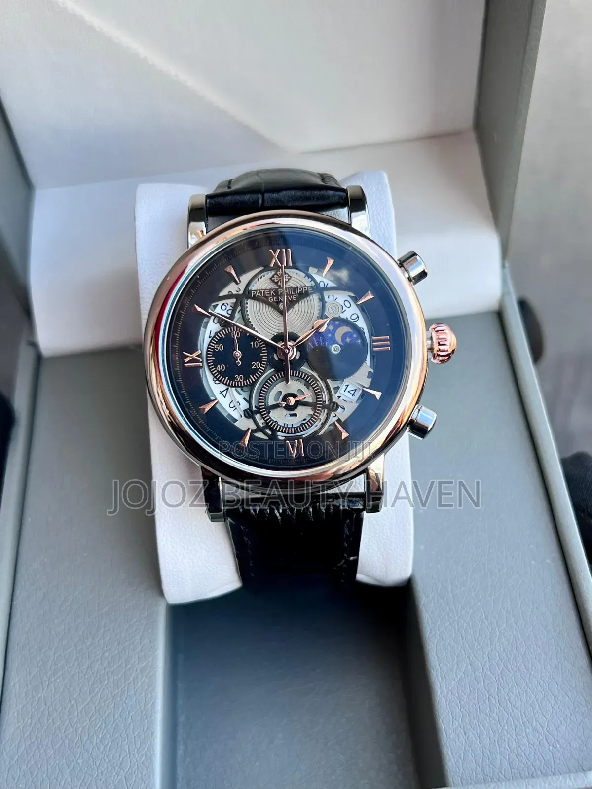 Geneve Black Face Business Men's Watch