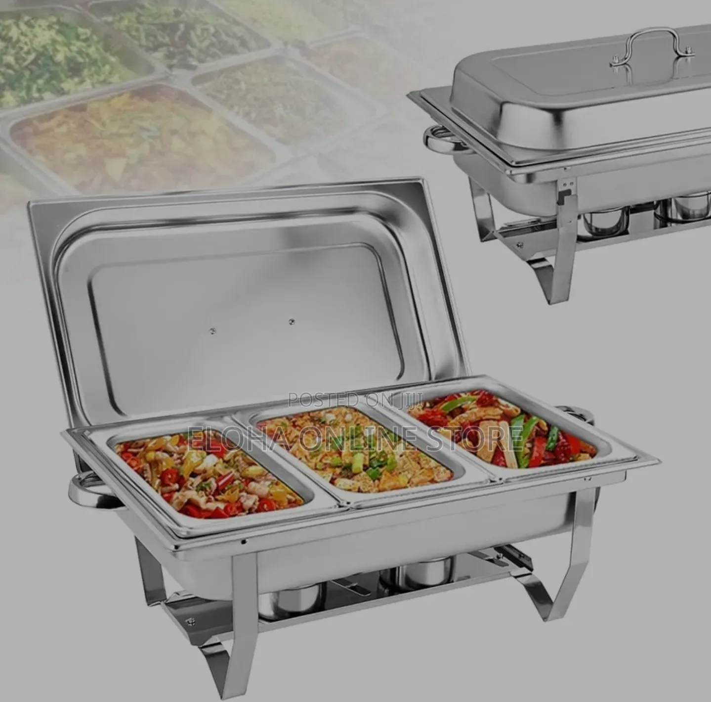 Stainless Steel Chafing Dish Set (Triple Compartment