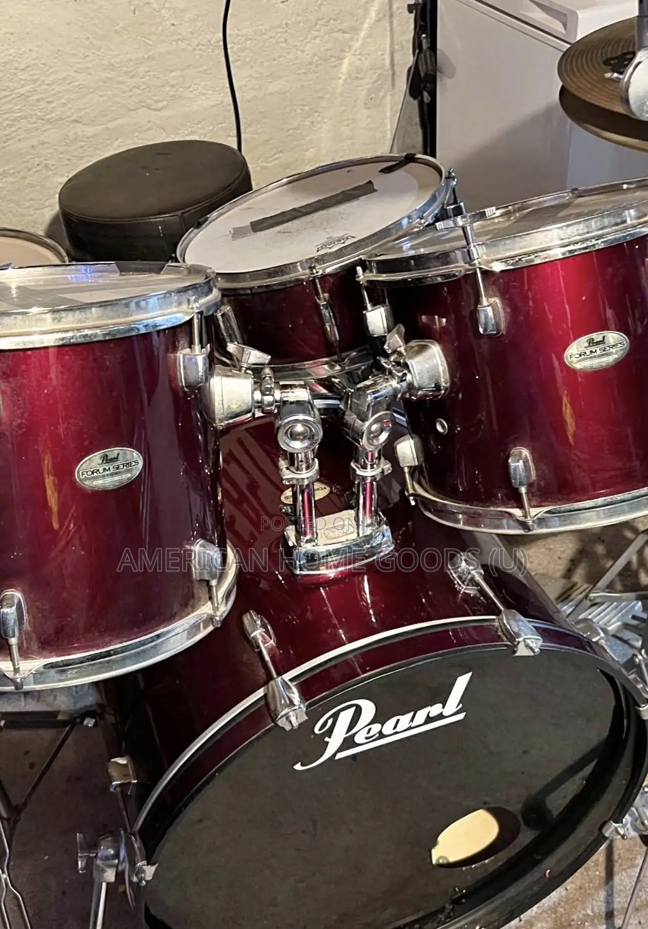 Orignal Pearl Usa 5- Piece Drum Set With All Hardware Cymbals Hi - Hat