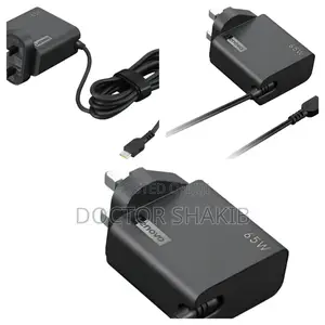 Lenovo 65w Usb-C Wall Adapter With a Uk Plug.
