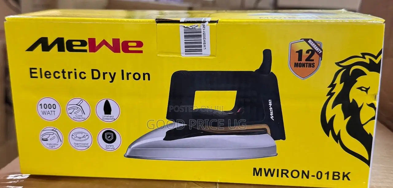 Mewe Electric Dry Iron (Model Mwiron-01bk).