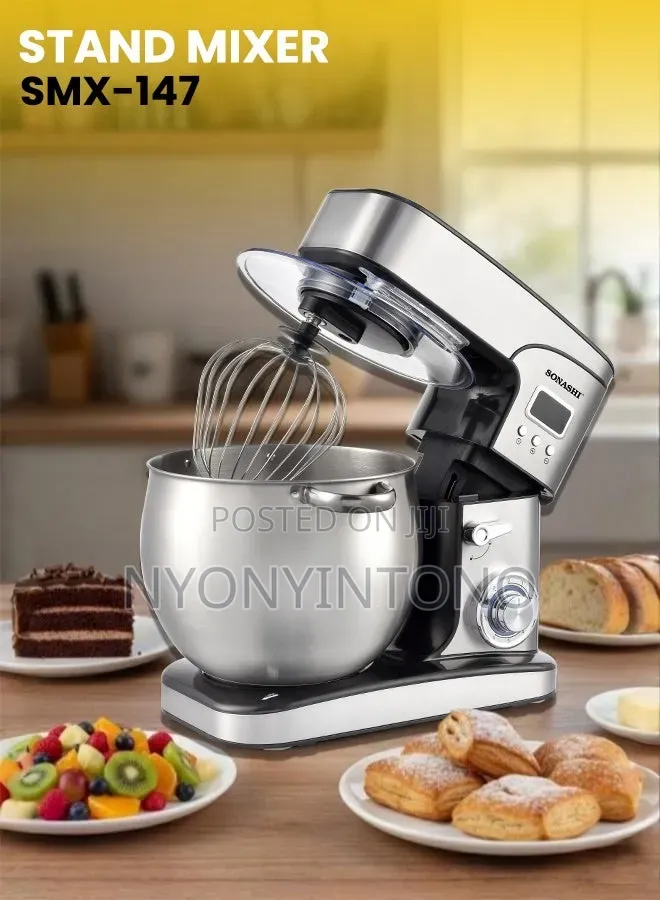Sonashi 12liters Stand Mixer With 2yrs Warranty