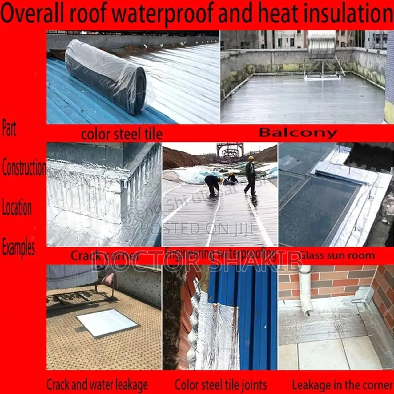 Waterproof Aluminium Foil Universal Leak Sealant Tape