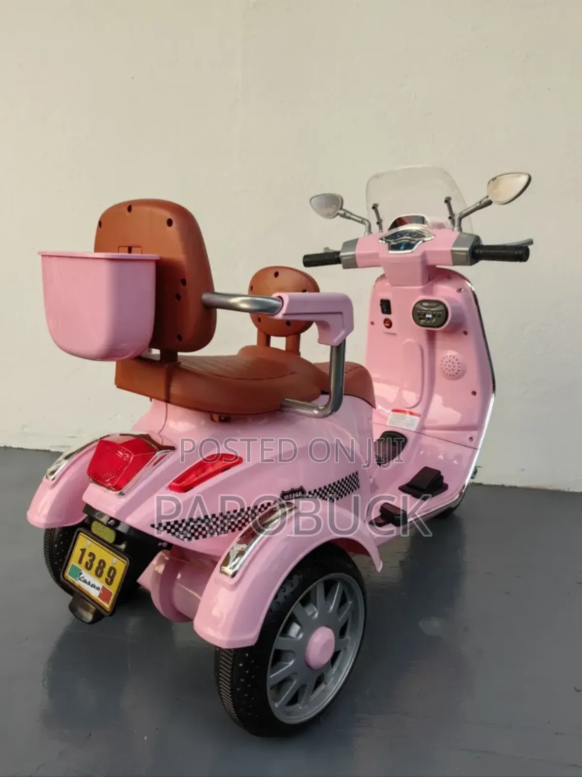 Electric Kids Vespa Double Seater Scooter.