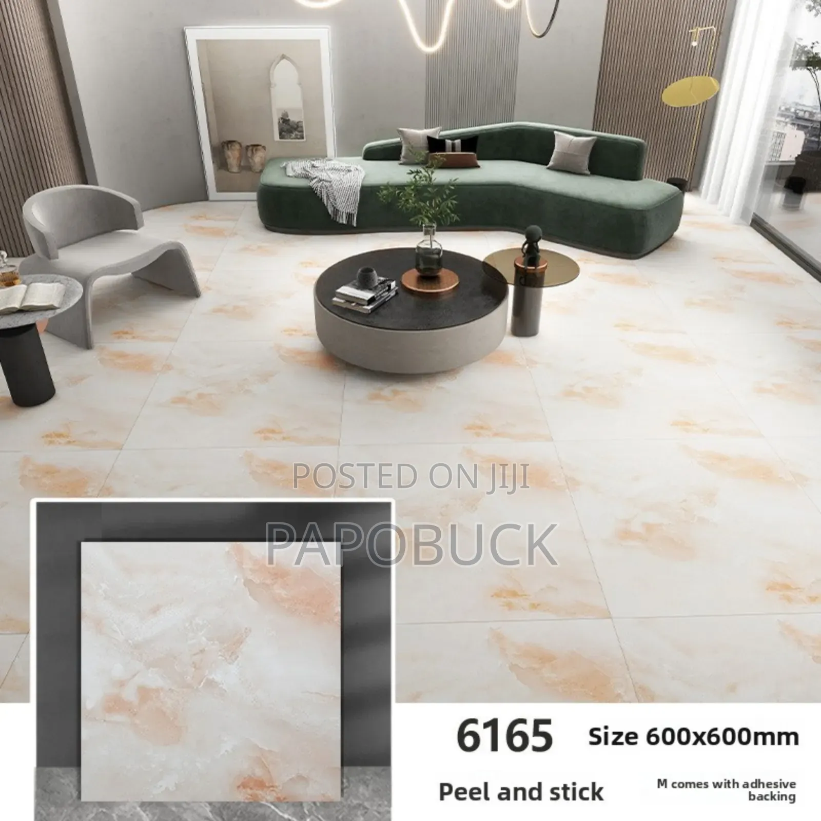 24 PCS Marble PVC Vinyl Self-Adhesive 45 by 45 Cm 3d Tile Stickers