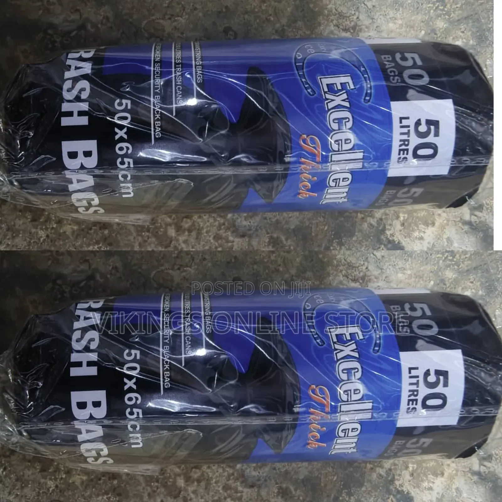 50 Litres 50cmx65cm 50 PCS Trash Bags