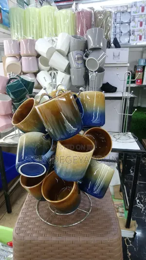 Two-Tone Ceramic Coffee Mugs