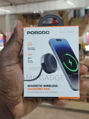 Porodo Magnetic Wireless Charging Pad, Specifically Model Pdetk22bk.