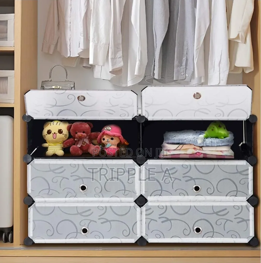 Modular Plastic Wardrobe 12 Cubes , Shoe Rack