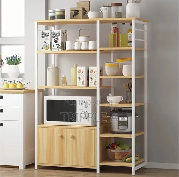 Versatile Wooden Kitchen Organizer With Cabinet