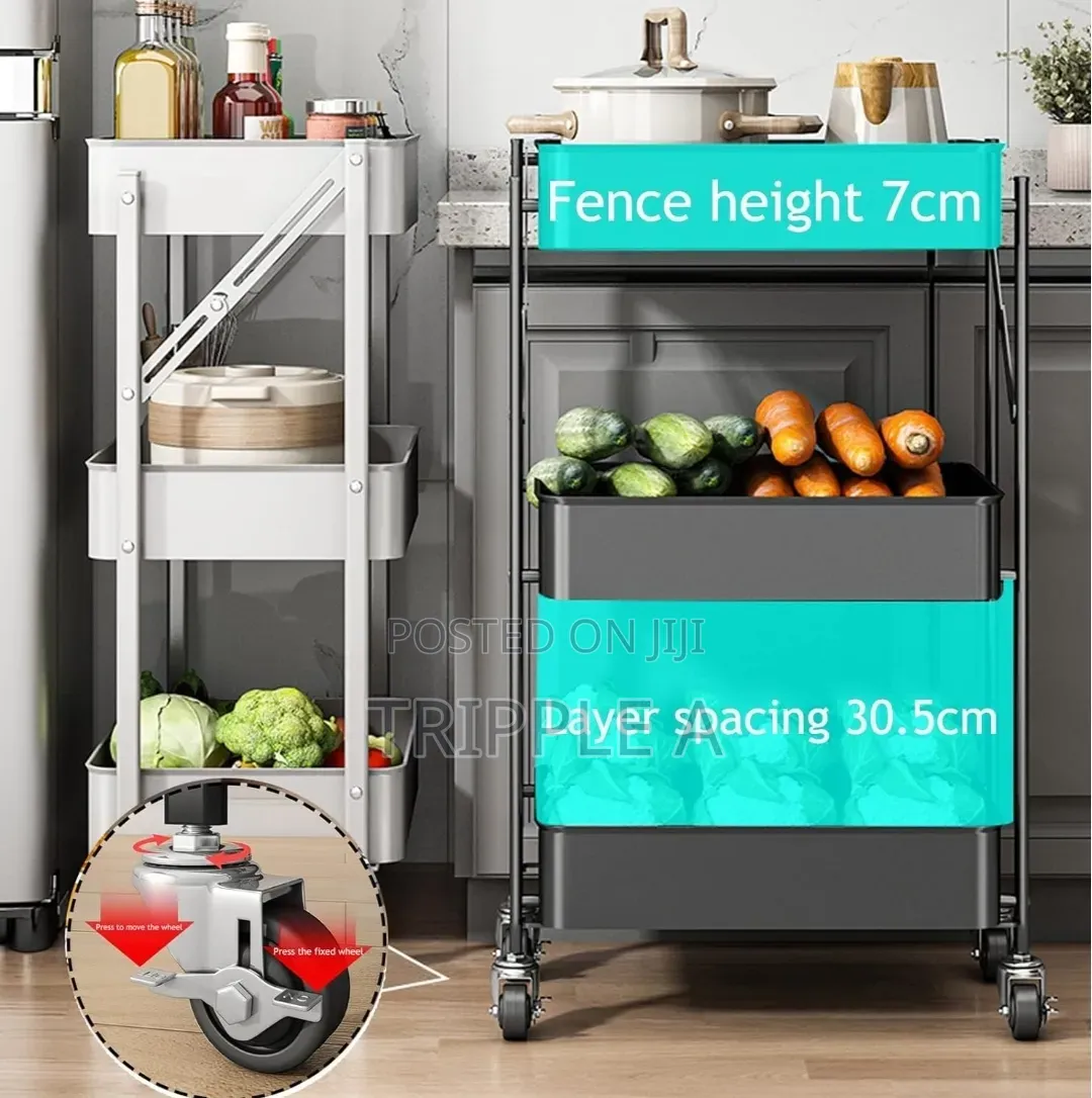 3 Tier Rolling Utility Carts
