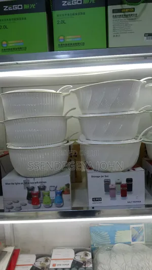 White Ribbed Ceramic Serving Dishes