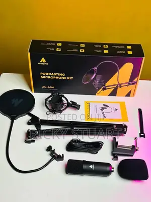 Maono Au-A03 Condenser Microphone With Boom Arm Microphone Stand