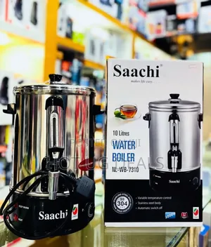 Saachi 10l Electric Water Boiler, Stainless Steel With Tap