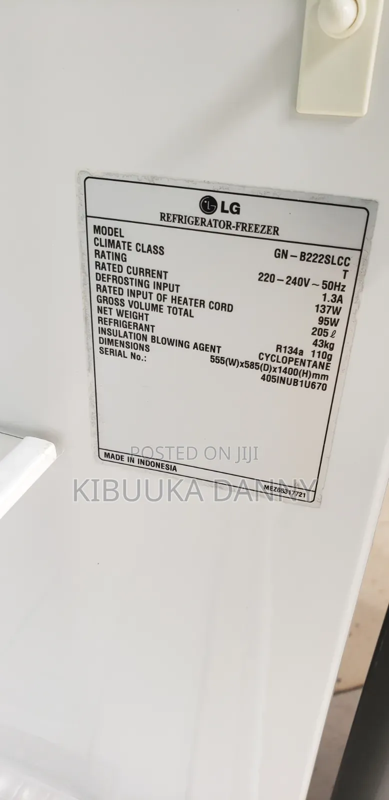 Lg Fridge 222 Frost Free