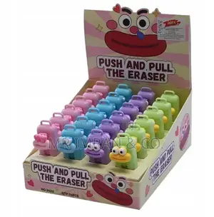 "Push and Pull" Cartoon Eraser Set